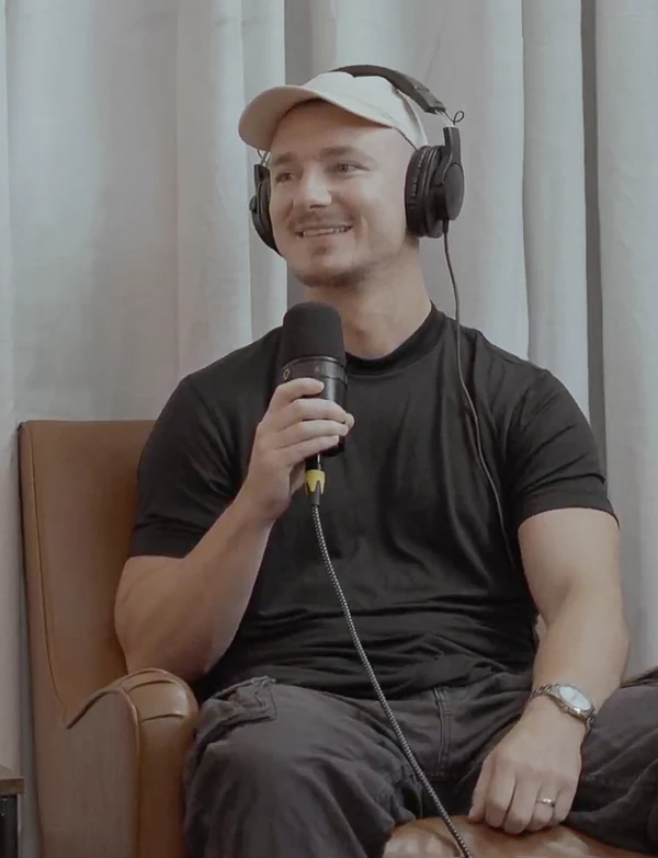 Sam Colthorpe hosting the Business Brother podcast, Business Brother, Marketing Agency Newcastle