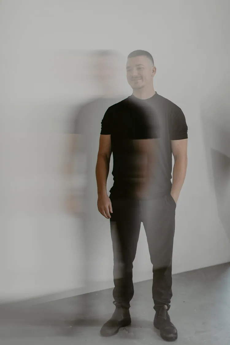 Sam Colthorpe standing in the studio, Business Brother, Marketing Agency Newcastle