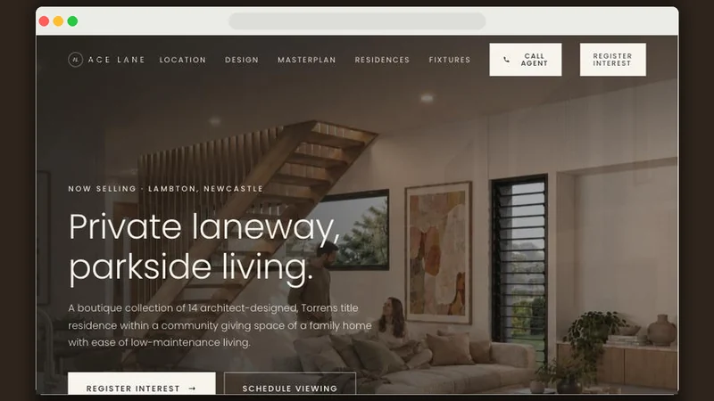 Ace Lane Lambton website by Business Brother